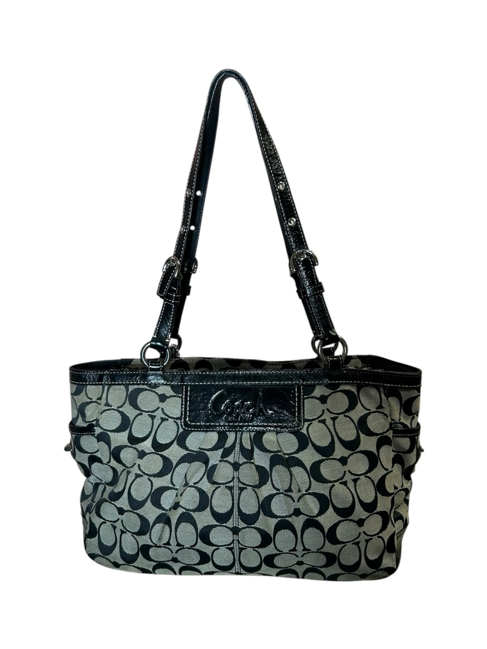 Y2K Coach Oversized Classic Monogram Leather Shoulder Bag